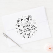 Unisex Fun Panda-Monium Kids Verjaardagsfeestje Ronde Sticker (Envelop)