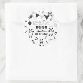 Unisex Fun Panda-Monium Kids Verjaardagsfeestje Ronde Sticker (Tas)