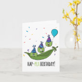 Unisex Funny Humor Peas in Pun Birthday Kaart (Gele Bloem)