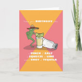 Unisex Funny Humor Shot of Tequila Birthday Kaart (Voorkant)