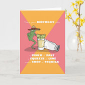 Unisex Funny Humor Shot of Tequila Birthday Kaart (Gele Bloem)