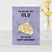 Unisex Funny not Old Mature Cheese Birthday Kaart (Gele Bloem)