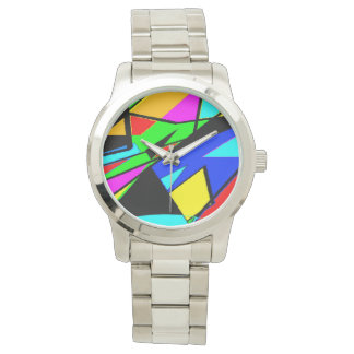 Unisex geometrisch kleurrijk horloge