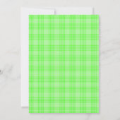 Unisex Green plaid First Kaart (Achterkant)