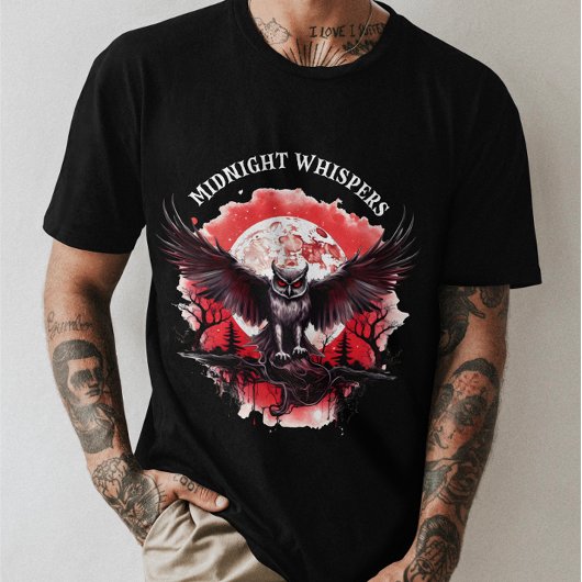 Unisex Halloween "Midnight Wishper" Gothic T-shirt