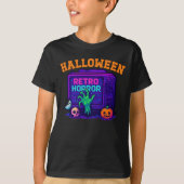 Unisex Halloween Pixel Kleding Retro mannelijk vro T-shirt (Voorkant)