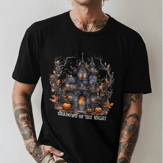 Unisex Halloween "Schaduwen van de nacht" Gothic T-shirt