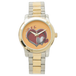 Unisex Heart Magic Oversized tweekleurig horloge