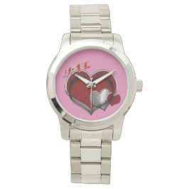 Unisex Heart Magic Oversized Zilveren Armband Horl Horloge