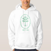 Unisex Herdenkingszegel Hoodie in Groen (Voorkant)