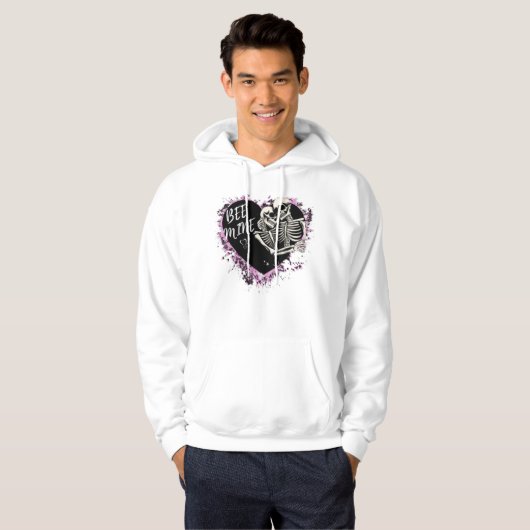 Unisex hoodie with a charming couple design (Voorkant volledig)