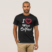 Unisex "I Love West Colfax" Black T-Shirt (Voorkant volledig)