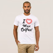 Unisex "Ik hou van West Colfax" Wit T-shirt (Voorkant volledig)