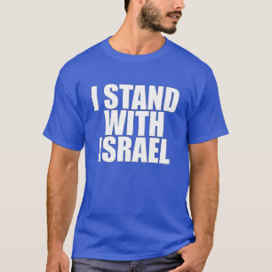 UNISEX, Ik sta met Israël (witte tekst) T-shirt