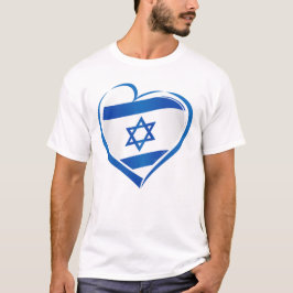 UNISEX, Israël vlag hart ontwerp T-shirt