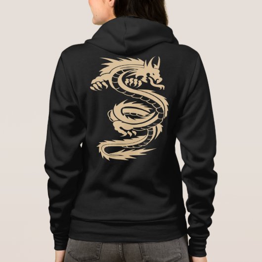 Unisex Japanse draak hoodie | relaxte Vintage (Achterkant)