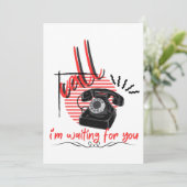 Unisex Jersey uitnodiging bel ik wacht op u (Staand voorkant)