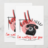 Unisex Jersey uitnodiging bel ik wacht op u (Voorkant / Achterkant)