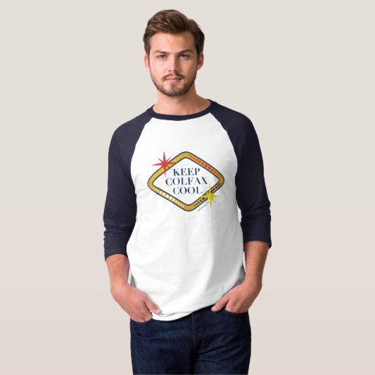 Unisex Keep Colfax Cool 3/4 Sleev T-Shirt (Voorkant volledig)