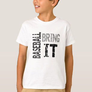 Unisex Kids Baseball Bring It T-shirt