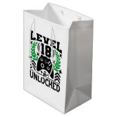 Unisex kinder gamer Verjaardag leeftijd achttien Medium Cadeauzakje (Achterkant Gekanteld)