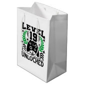 Unisex kinder gamer Verjaardag leeftijd negentien Medium Cadeauzakje (Achterkant Gekanteld)