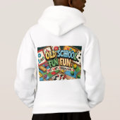 Unisex Kinder Hoodie - Retro Nostalgia Hoodie. (Achterkant)
