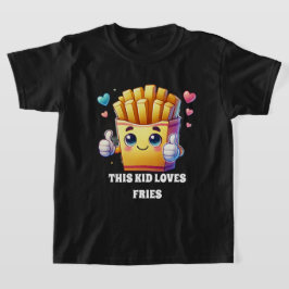 Unisex kinder liefdesfrietjes tekst toevoegen t-shirt