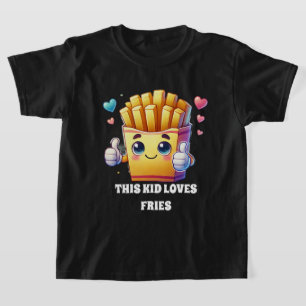 Unisex kinder liefdesfrietjes tekst toevoegen t-shirt