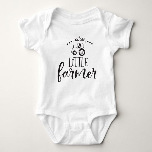 unisex kleine boer woordkunst romper (Voorkant)