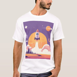 Unisex lanceert buitenaardse Paarse sterren zon T-shirt