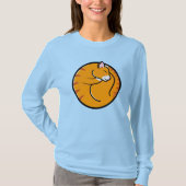 Unisex Lazy Cat Days Long-Sleeve Light Blue T-Shir T-shirt (Voorkant)