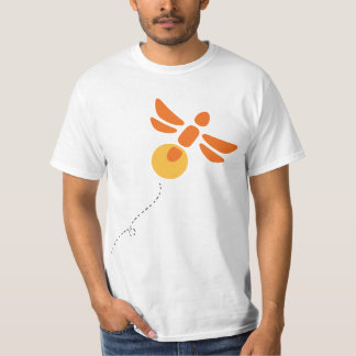 (Unisex) Losse grijze t-shirt met oranje bug