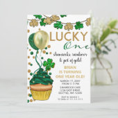 Unisex Lucky One St. Patrick eerste verjaardagsfee Kaart (Staand voorkant)