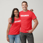 Unisex Mannen Vrouwen Dubbelzijdig Security Rood T-shirt (Unisex)