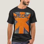 Unisex Medic sinaasappel & grafietster van het lev T-shirt (Voorkant)