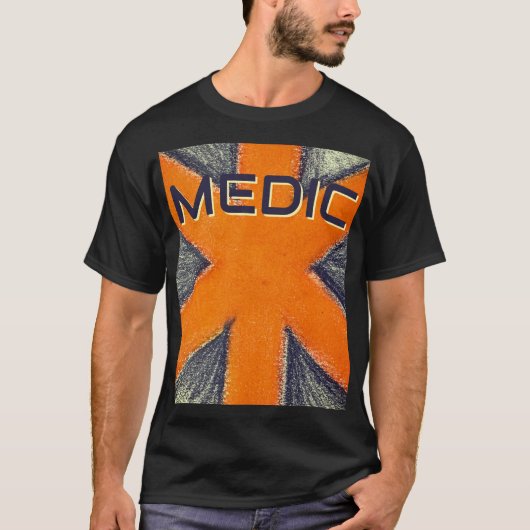 Unisex Medic sinaasappel & grafietster van het lev T-shirt (Voorkant)