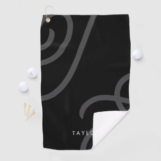 Unisex Modern Golfhanddoek met aangepaste naam / I