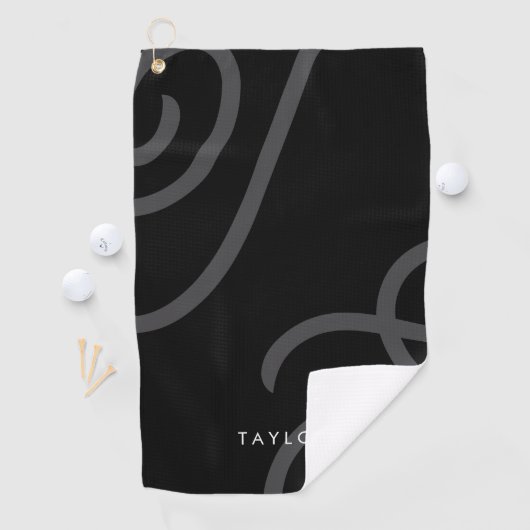 Unisex Modern Golfhanddoek met aangepaste naam / I (Insitu)