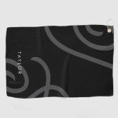Unisex Modern Golfhanddoek met aangepaste naam / I (Horizontaal)