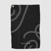 Unisex Modern Golfhanddoek met aangepaste naam / I (Voorkant)