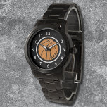 Unisex Monogram Basketbalhorloge Zwart Armband Horloge<br><div class="desc">Personaliseer dit moderne sportieve horloge met een eenvoudige enigszins gegrunged basketbal afbeelding in het midden en zwart-witte accenten. Bewerk de letters in de eenvoudige Zazzle editor. Veel andere bezel- en bandstijlopties beschikbaar om uit te kiezen en verder aan te passen om het een geschenk te maken voor elk man, vrouw...</div>