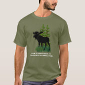 Unisex Moose Lover Wildlife in Yellowstone Park T-shirt (Voorkant)