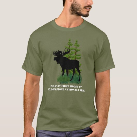 Unisex Moose Lover Wildlife in Yellowstone Park T-shirt (Voorkant)