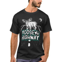 Unisex Moose op een Highway Shirt (alleen vooraan)