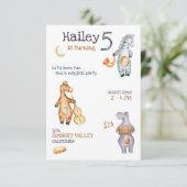 Unisex Musical Birthday Invitation Kaart (Staand voorkant)