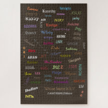 Unisex NAMEN OP T-SHIRTS/artPrints/PUZZELSAlle mat