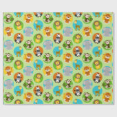 unisex oerwoud animals kinder party cadeaupapier (Vlak)