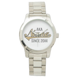 Unisex Overmaatse Silver Bracelet Watch Nonna Horloge