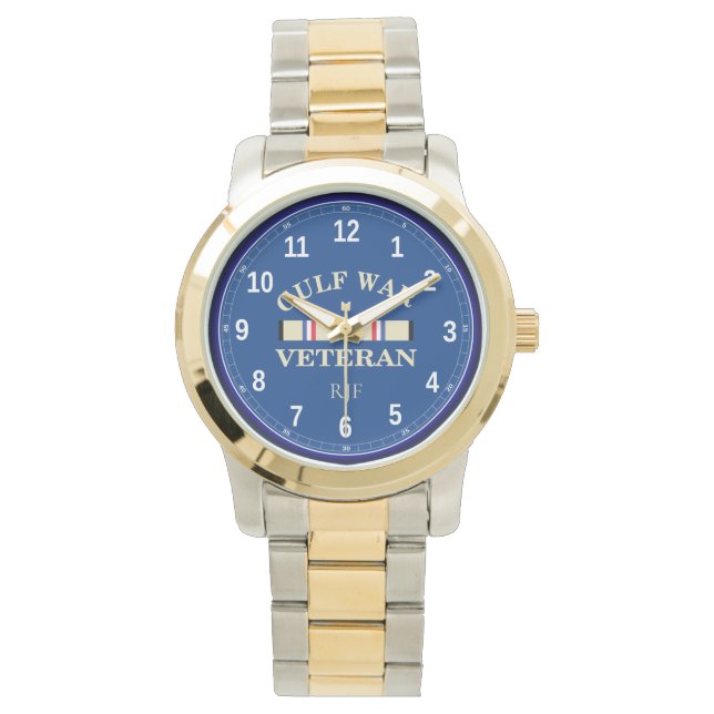 Unisex oversize Two-Tone Bracelet Watch Horloge (Voorkant)